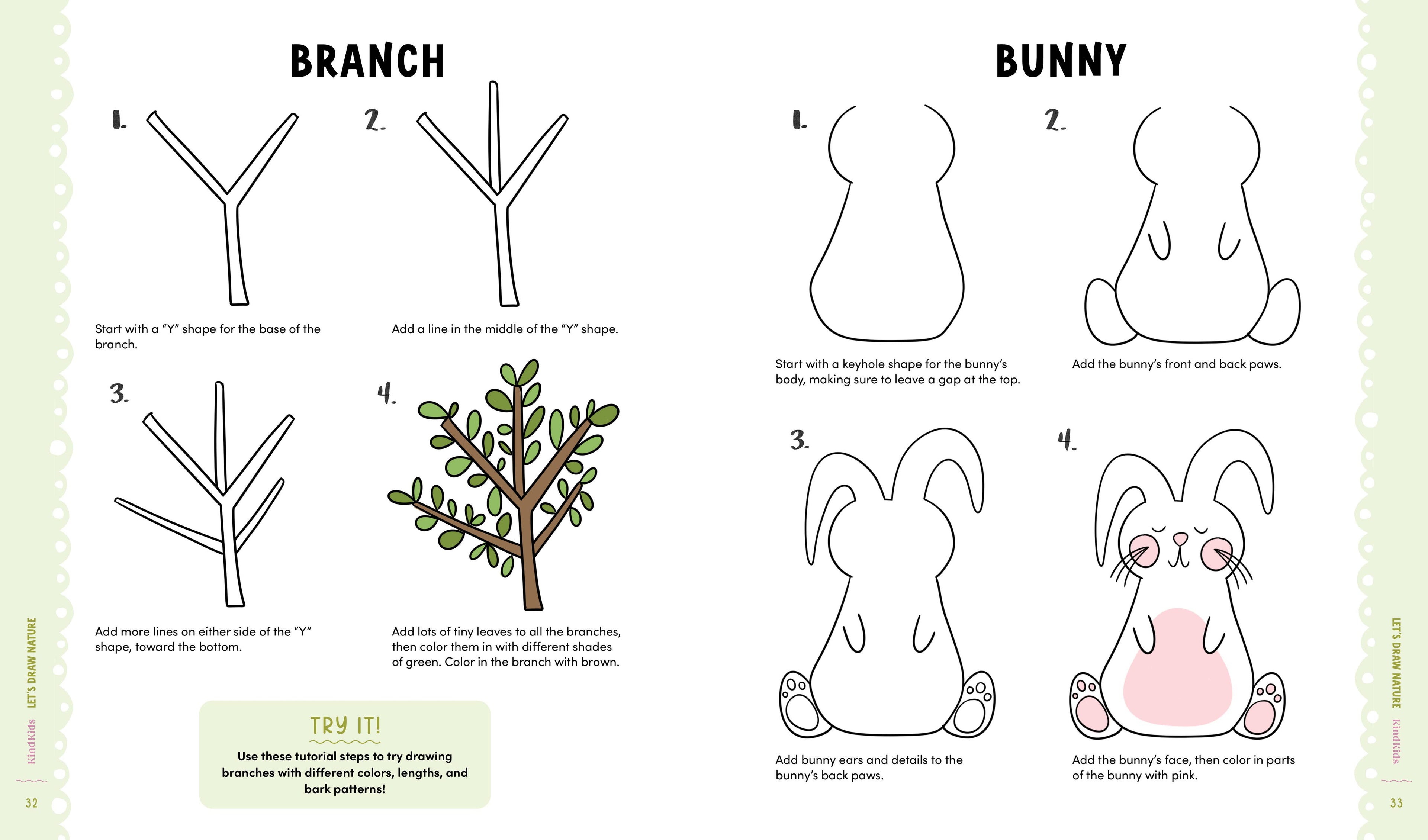 KindKids Let's Draw Nature: 100 Simple Drawing Lessons