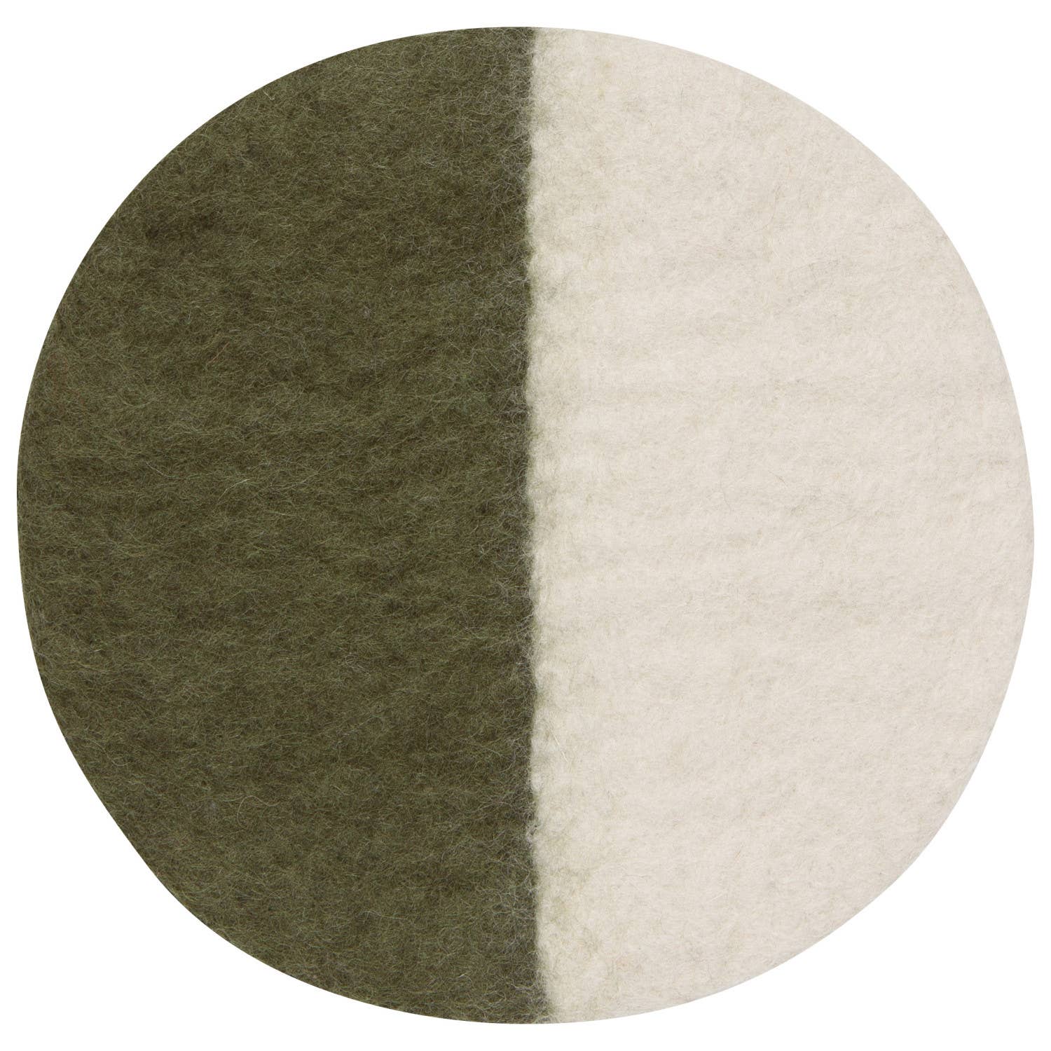 Olive Felted Wool Trivet | 8"