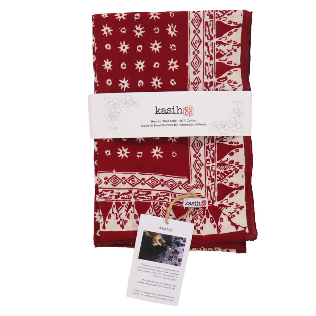 Batik Bandana - Celebrations, Red