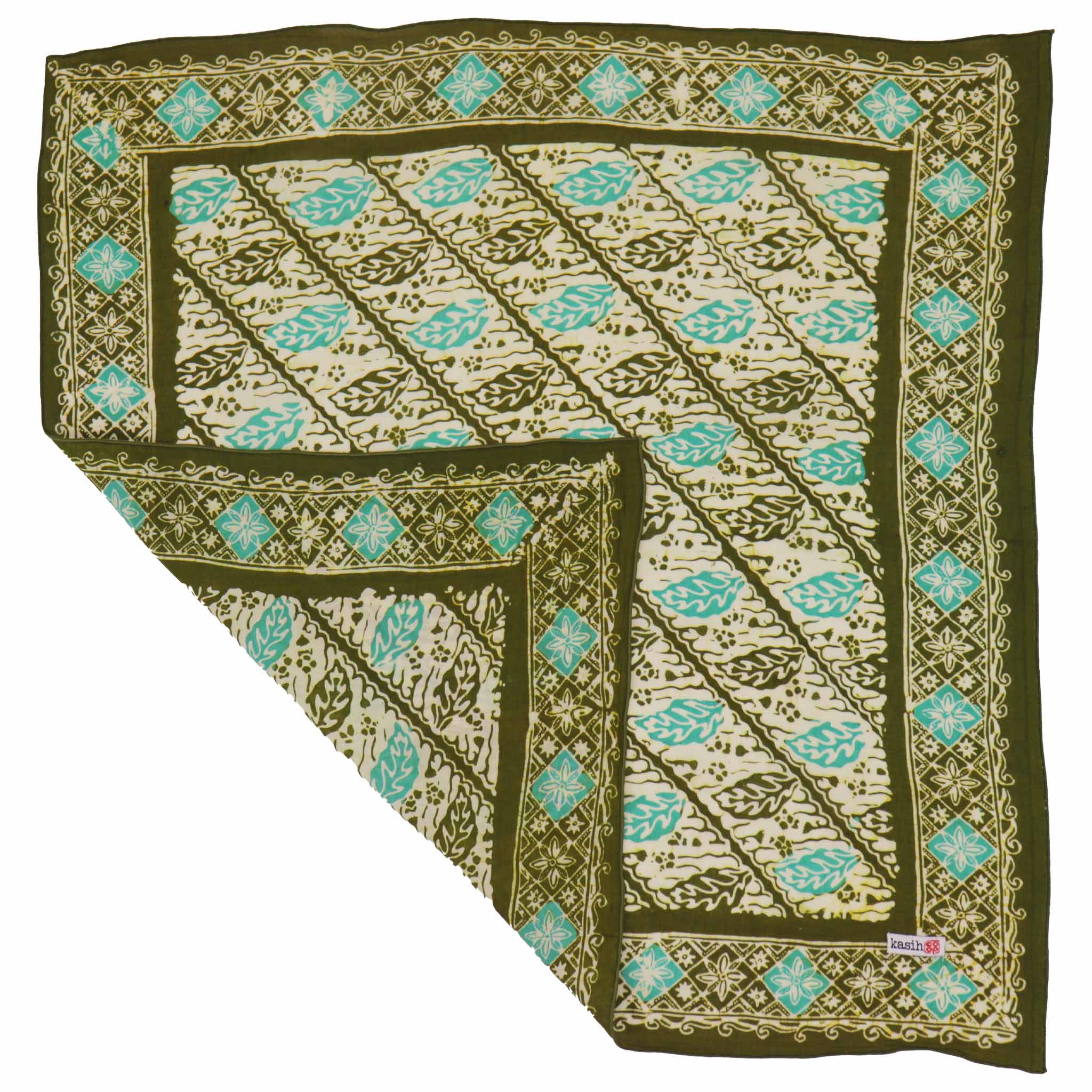 Batik Bandana-Leaf Lovers, Green