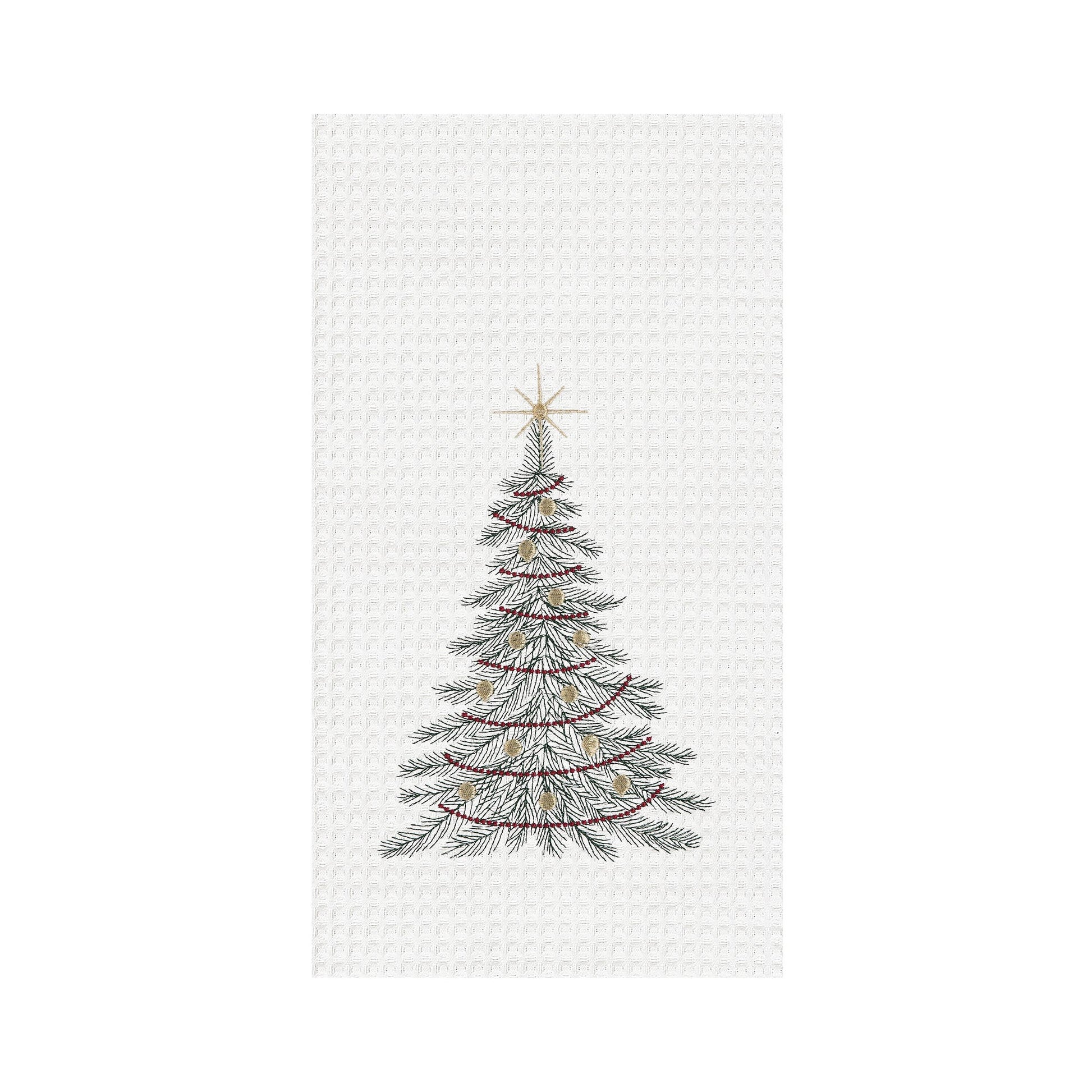Traditional Christmas Tree Kitchen Towel