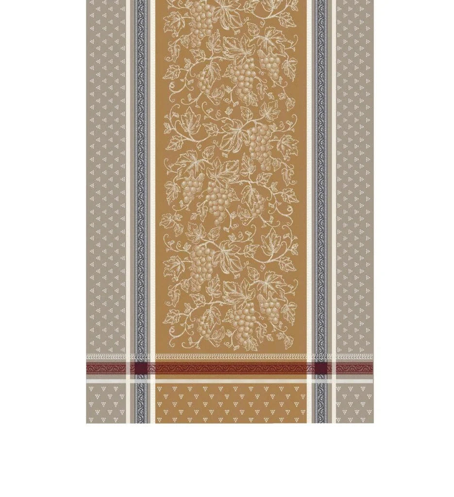 Tissus Toselli Coteau Cannelle Jacquard Table Runner
