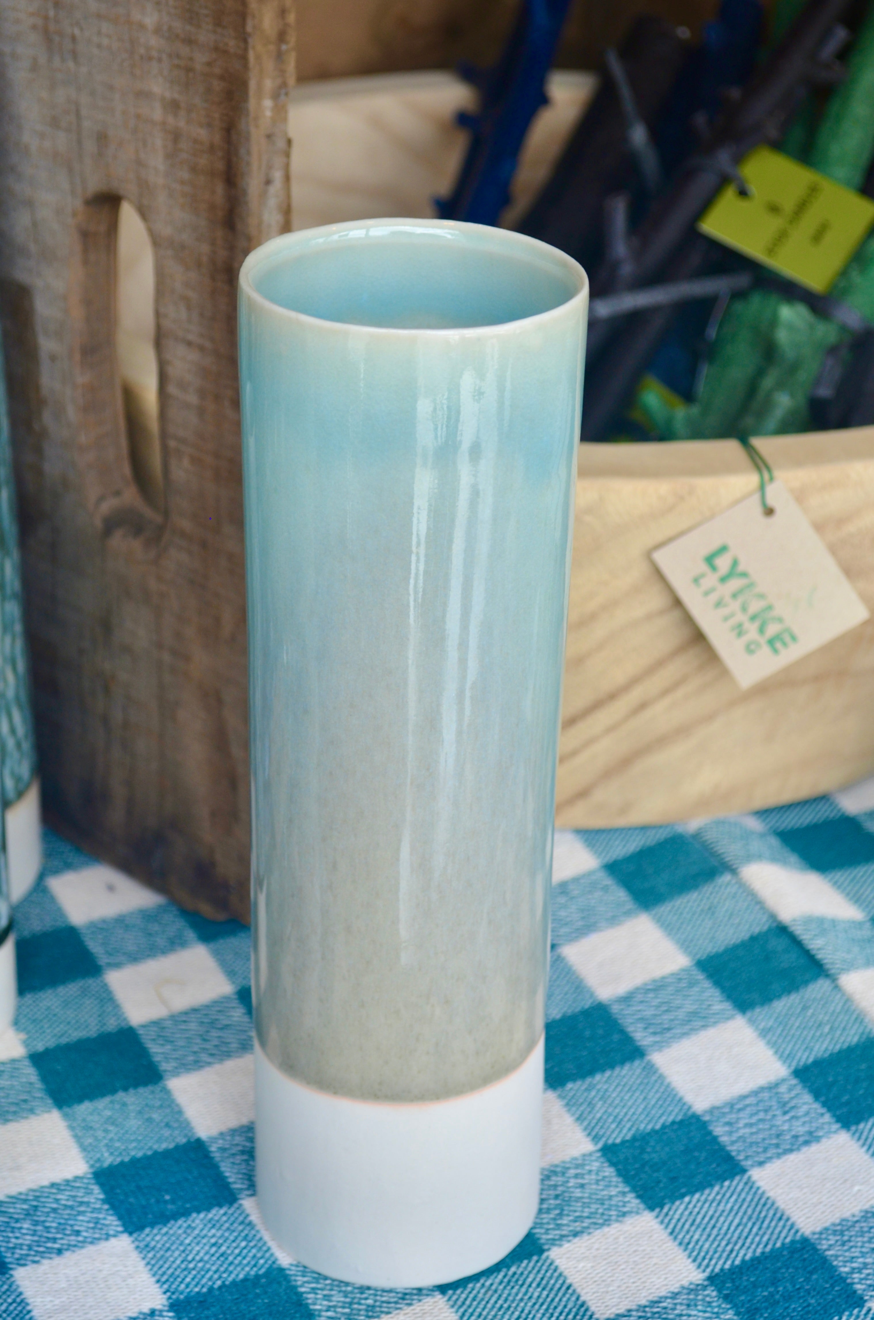 Large Ceramic Cylinder Vase