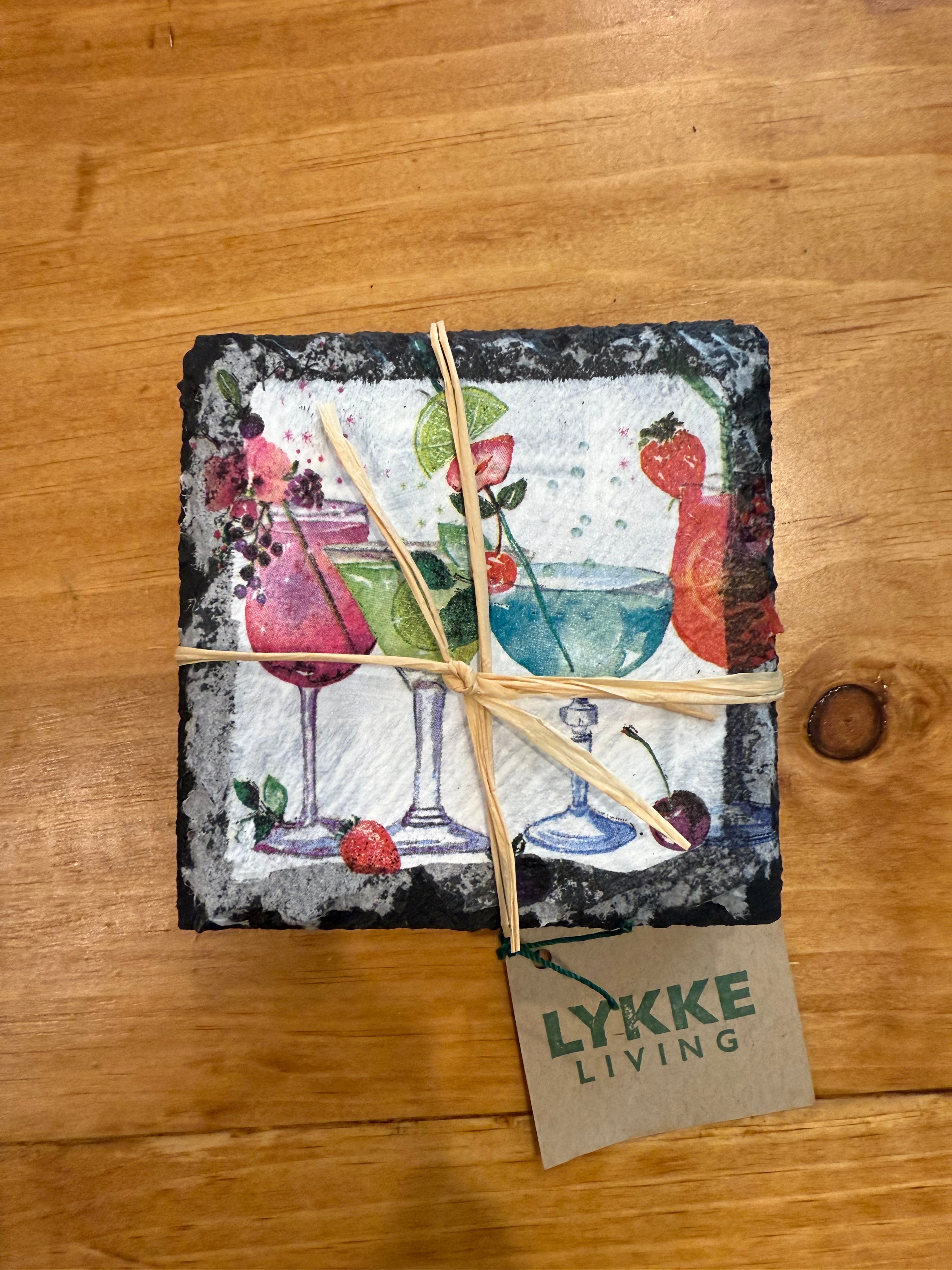 Cocktail coasters, set of 4