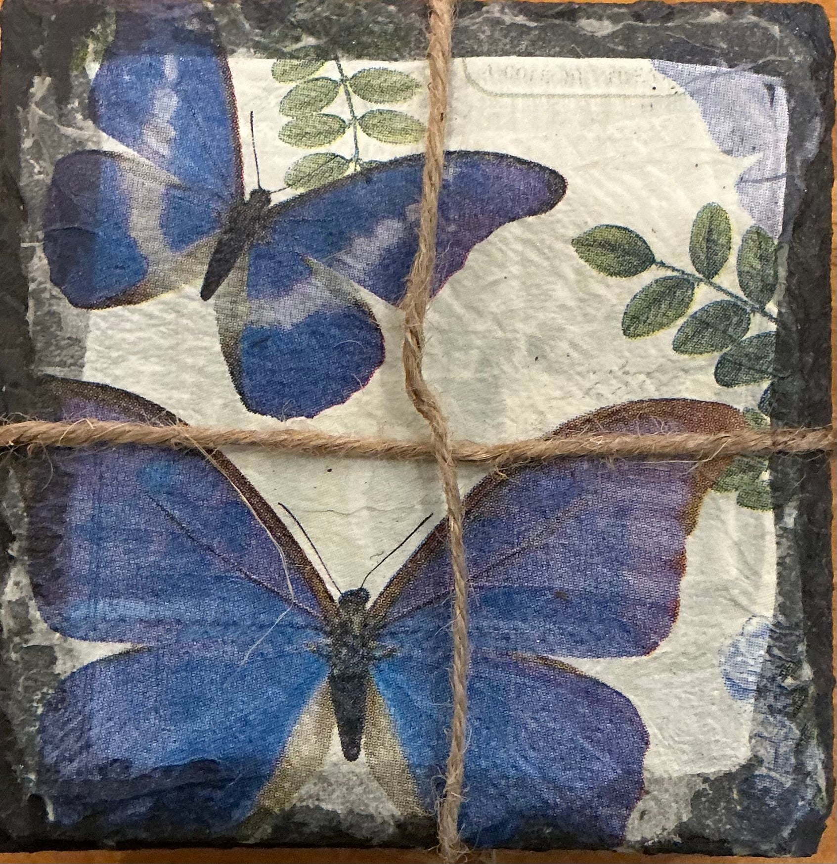 Butterfly coasters, set of 4