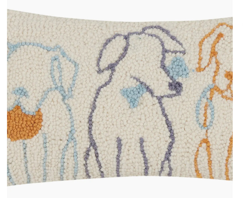 Dog Silhouettes Hook Pillow