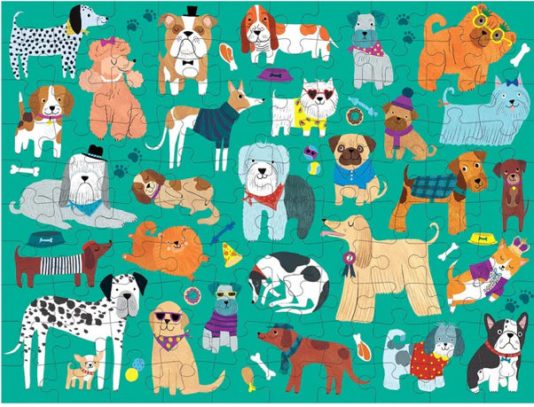 Cats & Dogs 100 Piece Double-Sided Puzzle