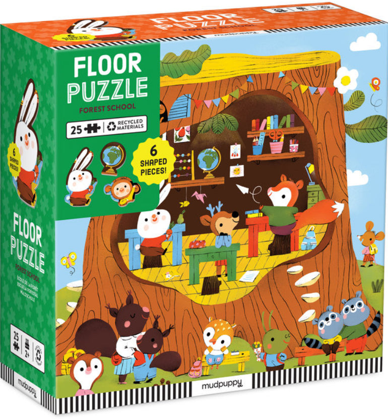 Forest School 25 Piece Floor Puzzle with Shaped Pieces