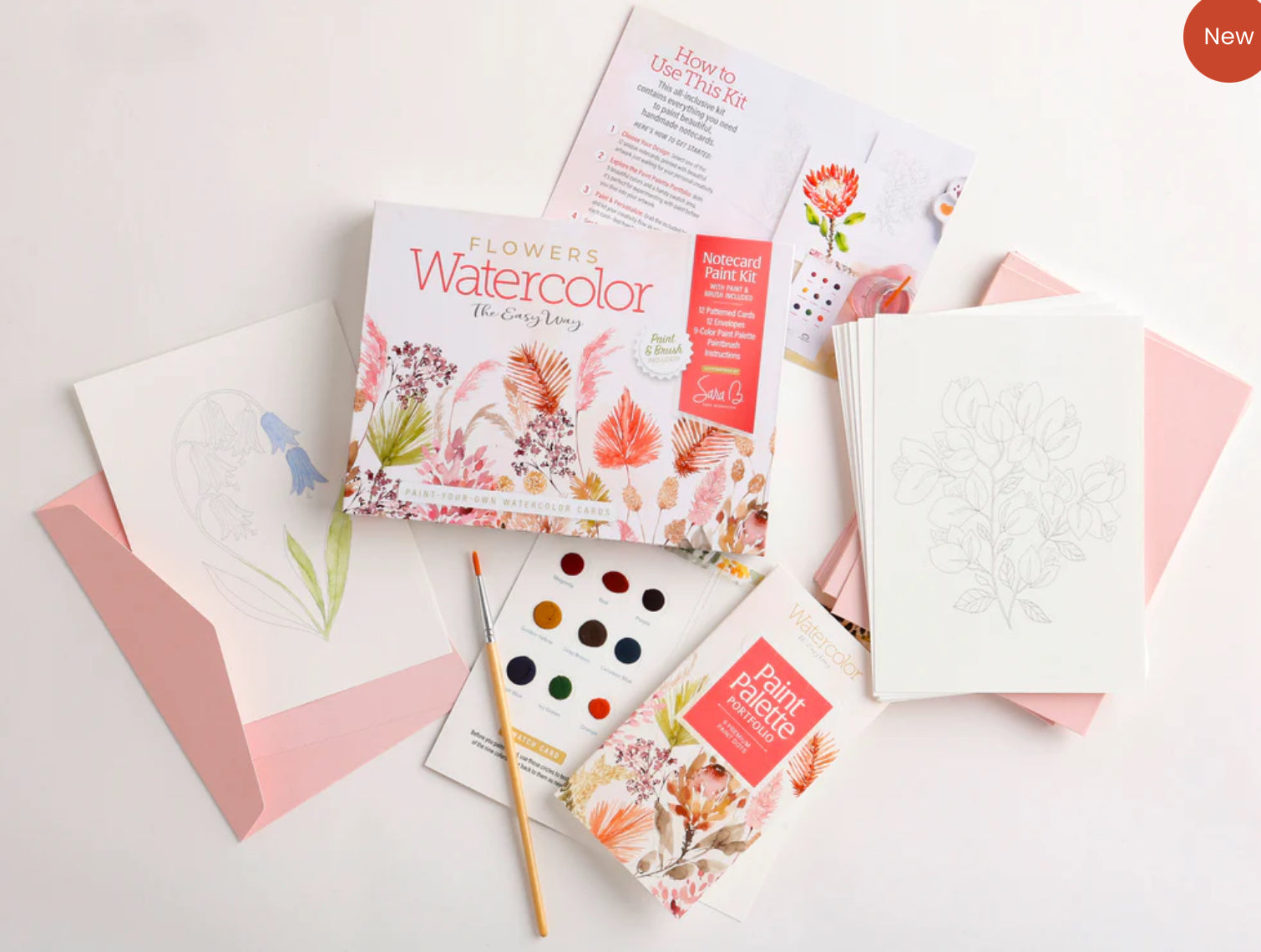 Watercolor the Easy Way Paint-Your-Own Watercolor Cards Flowers