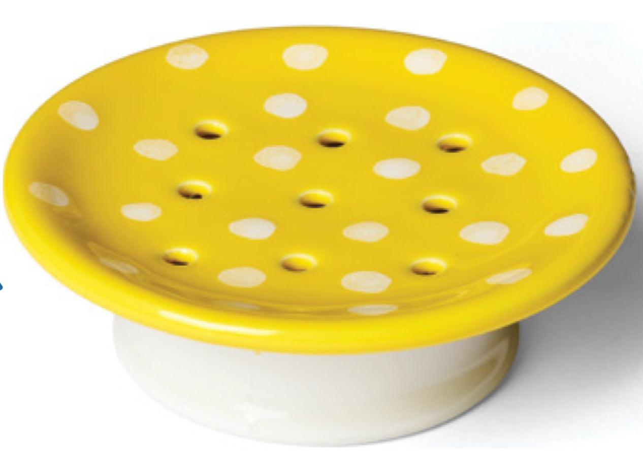 Yellow Mushroom Ceramic Soap Dish