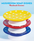 Yellow Mushroom Ceramic Soap Dish