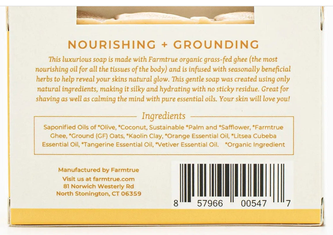 Ghee Body Soap – GROUND – CITRUS & VETIVER