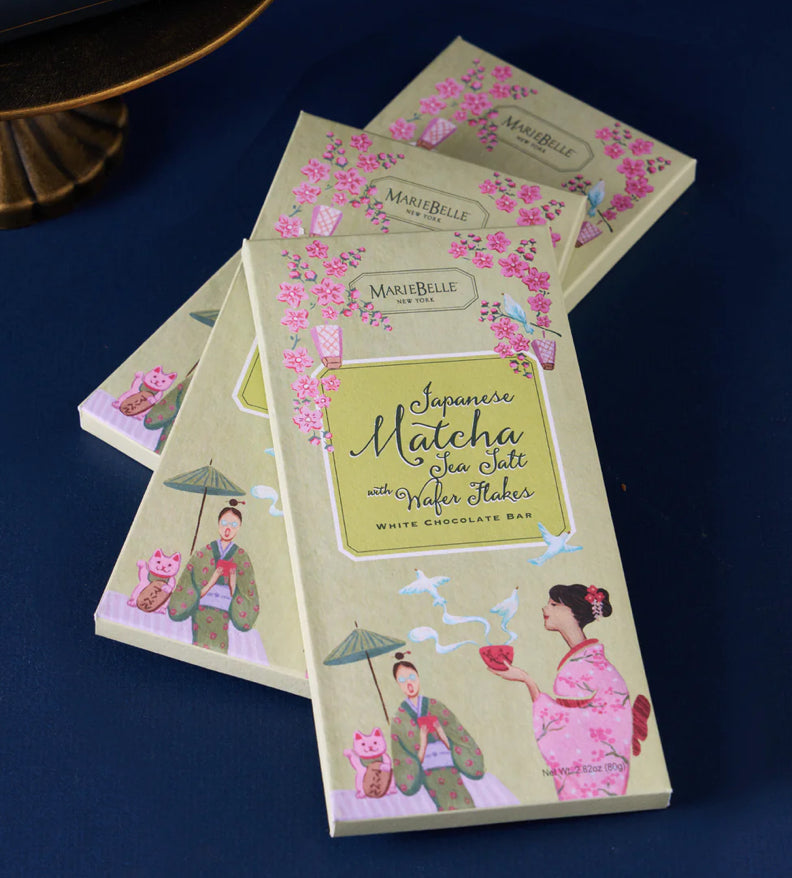 Japanese Matcha Sea Salt with Wafer Flakes Mariebelle Bar