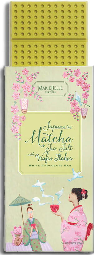 Japanese Matcha Sea Salt with Wafer Flakes Mariebelle Bar