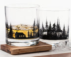 Cabin in the Forest Whiskey Glass