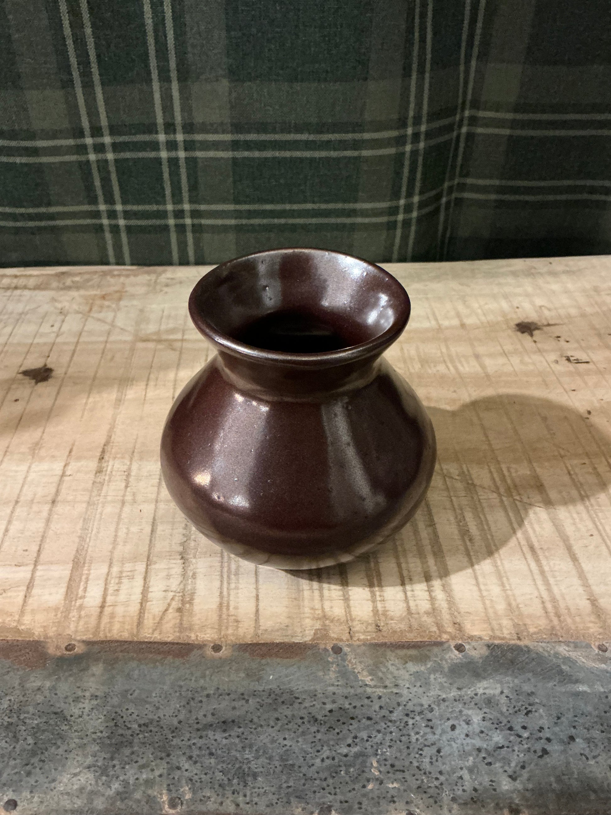 Handcrafted Ceramic Bud Vase – Brown