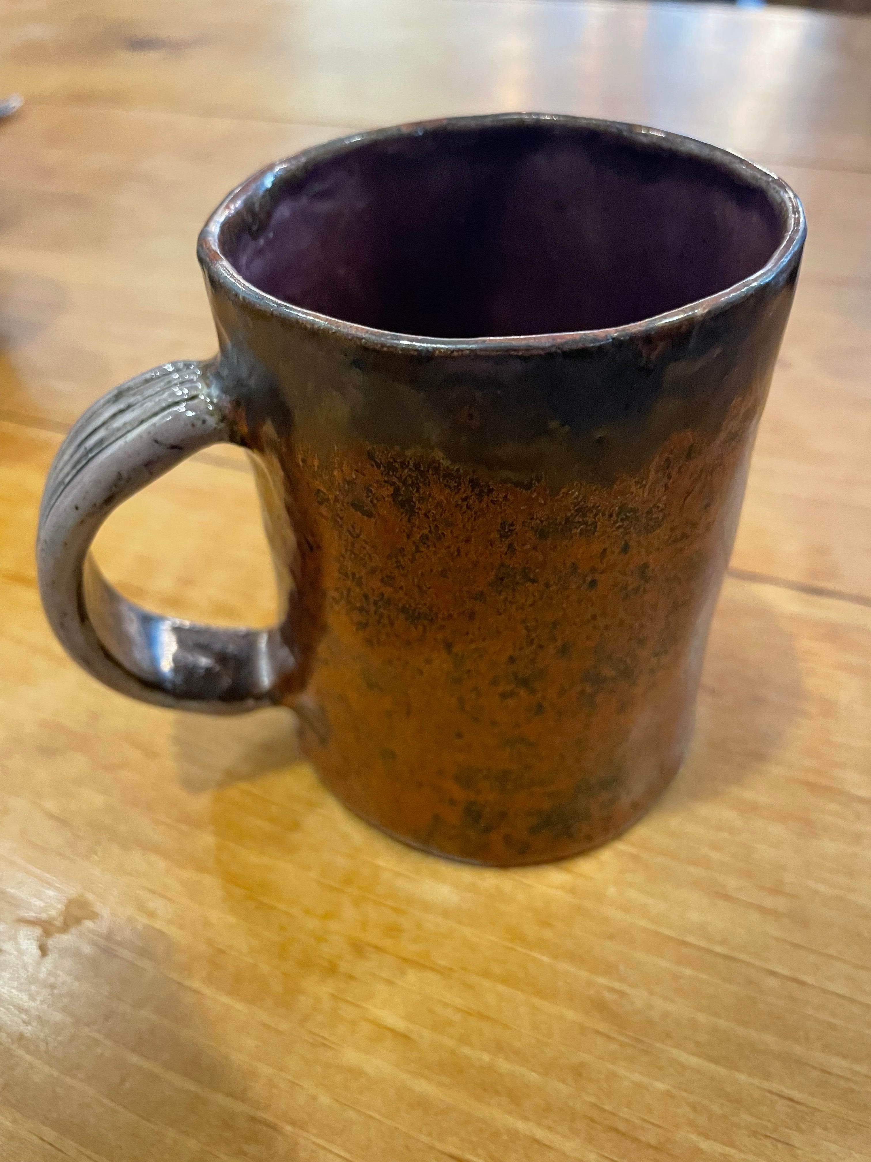 Brown two toned nature mug