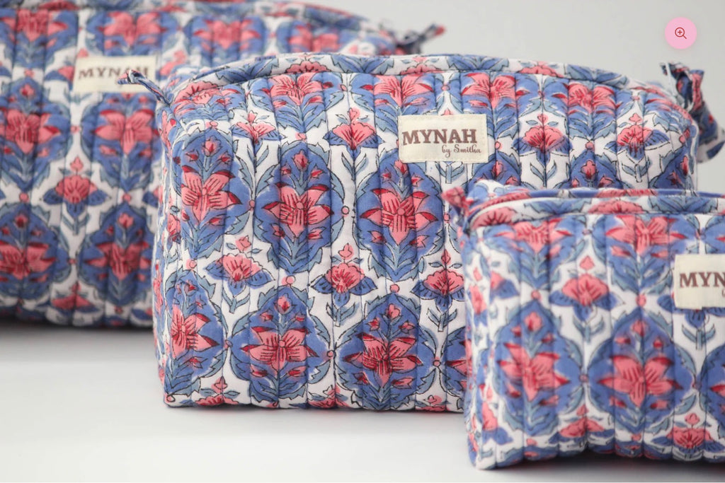 Nantucket Floral Travel/Wet Bag – Medium | 8" x 4" x 4"
