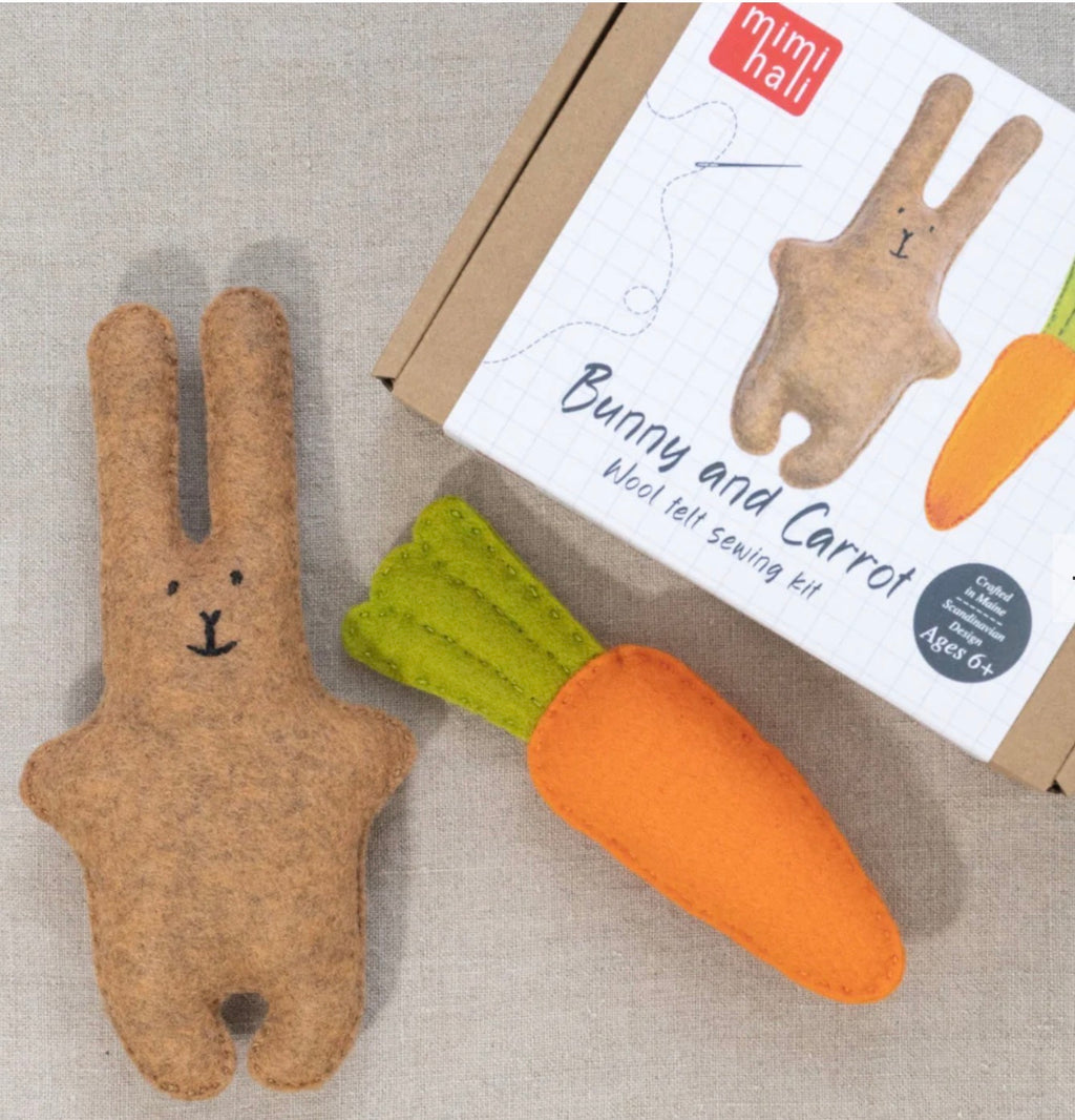 BUNNY and CARROT felt sewing kit for kids