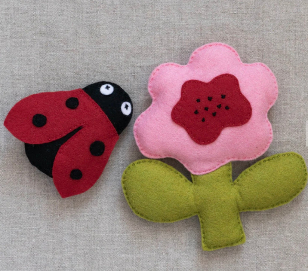 PEONY and LADYBUG felt sewing kit for kids