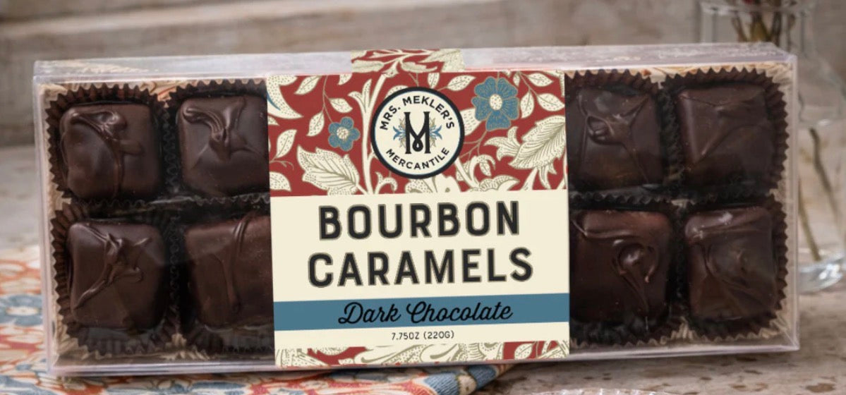 Dark Chocolate Bourbon Caramels | 12 pc