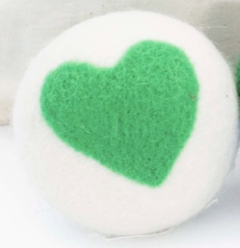 Green Heart Eco Dryer Ball — Single