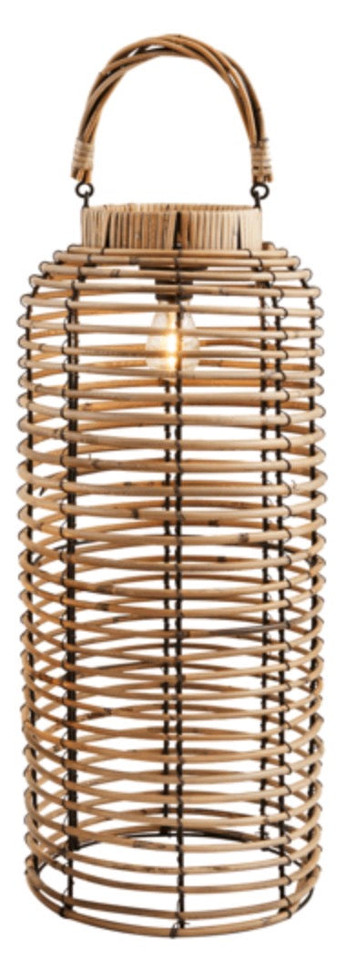 Rattan Light-Up Lantern — Large