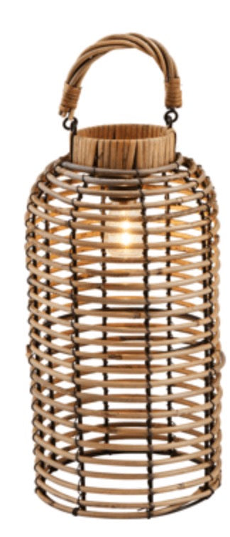 Rattan Light-Up Lantern — Small