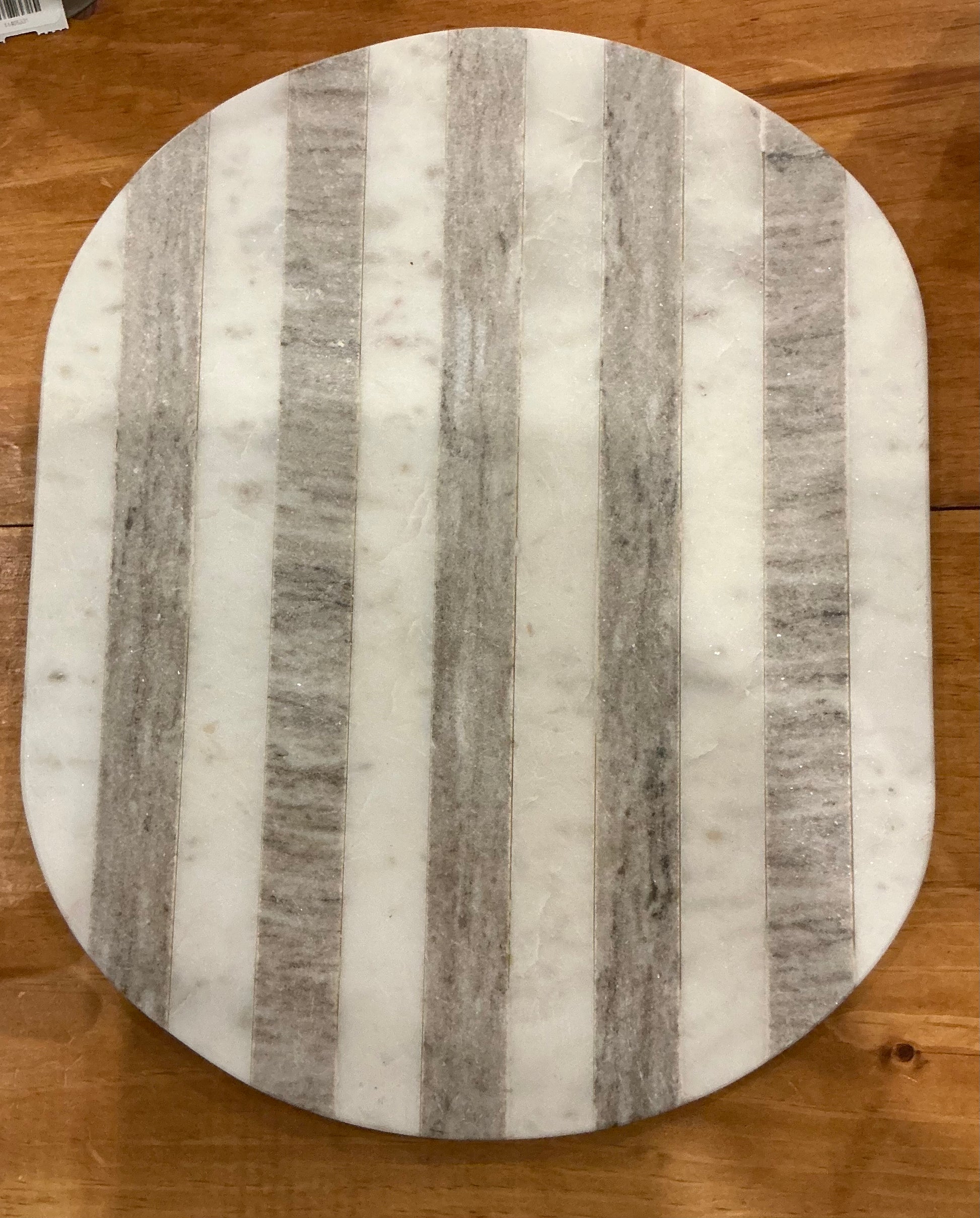 MARBLE OVAL CHEESE/CUTTING BOARD STRIPED