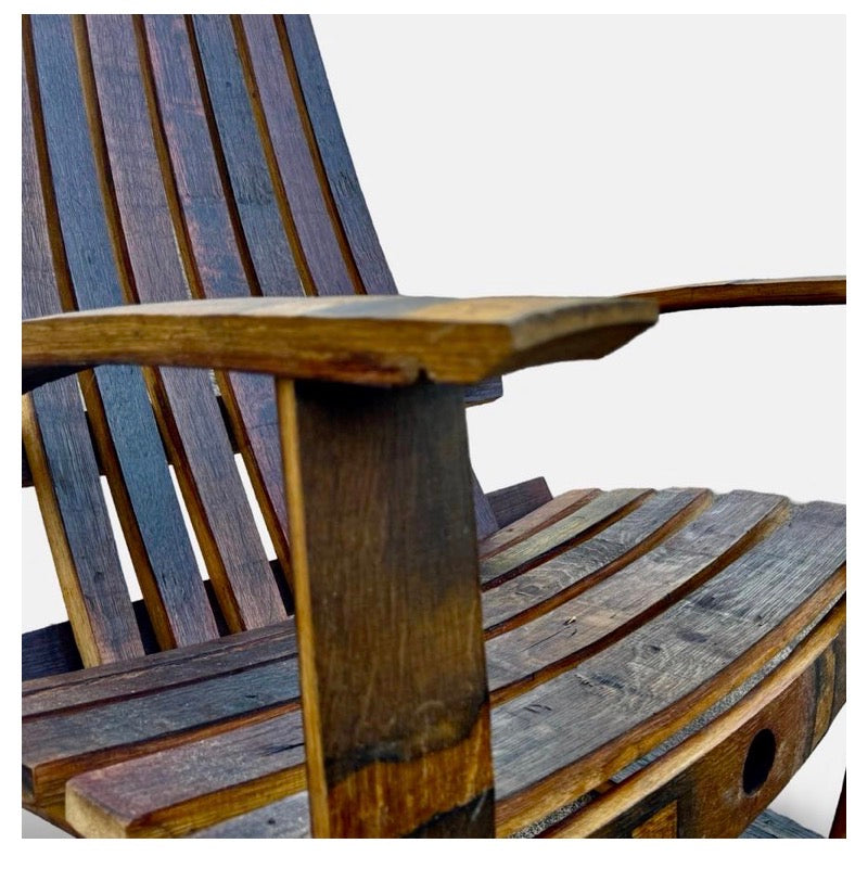 Adirondack Chair | Handmade Outdoor Patio Chair | Reclaimed Napa Valley Wine Barrel Wood