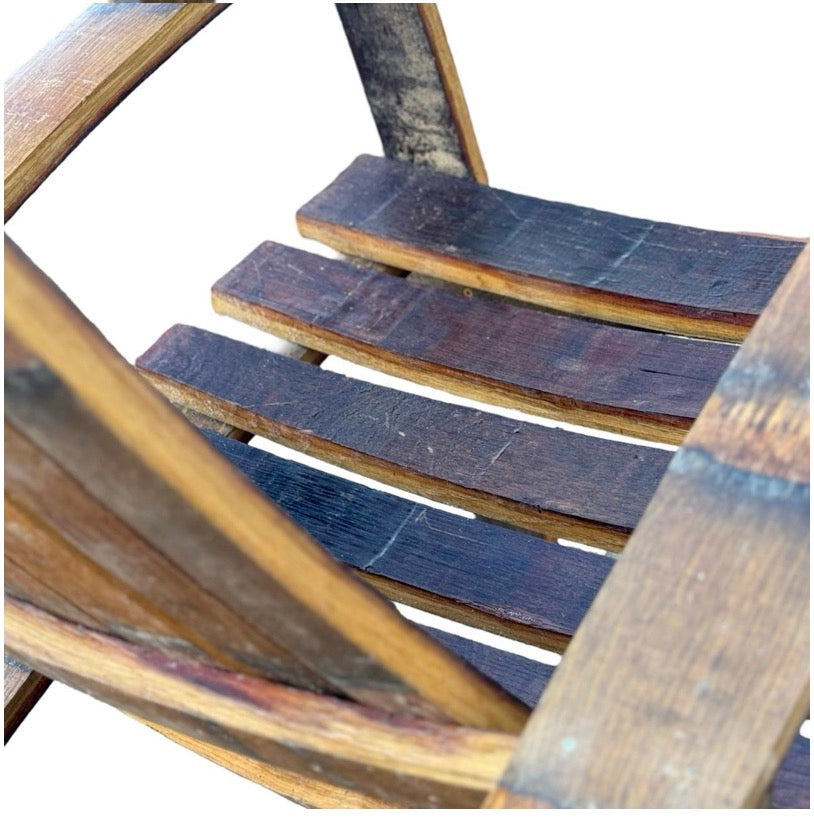 Adirondack Chair | Handmade Outdoor Patio Chair | Reclaimed Napa Valley Wine Barrel Wood