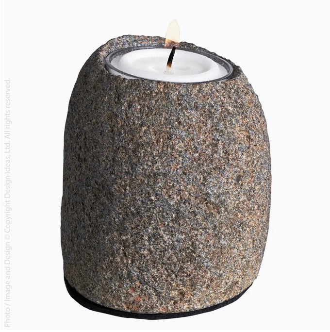 Stoneshard Carved Riverstone Candleholder