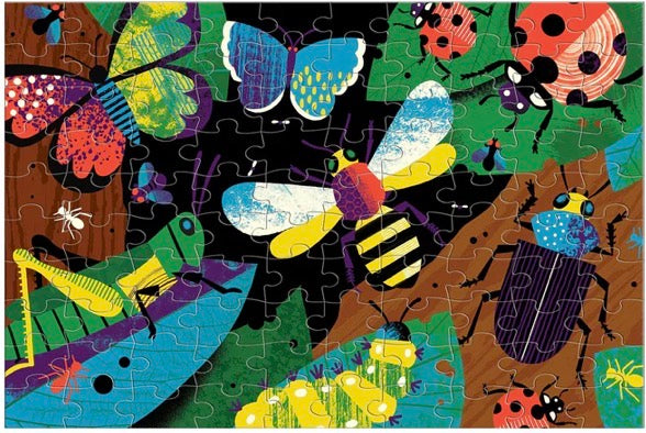 Amazing Insects Glow in the Dark Puzzle — 100 Pieces | Mudpuppy