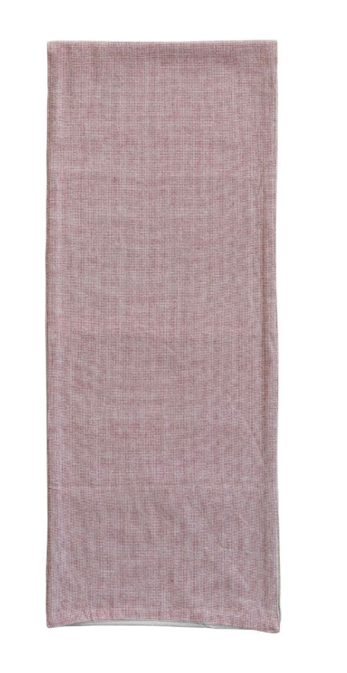 Red & Cream Grid Table Runner — 72 inch