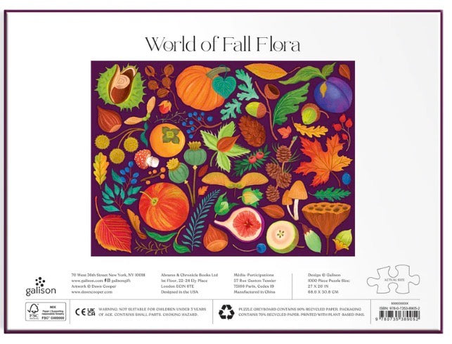 World of Fall Flora 1000 Piece Puzzle — Dawn Cooper