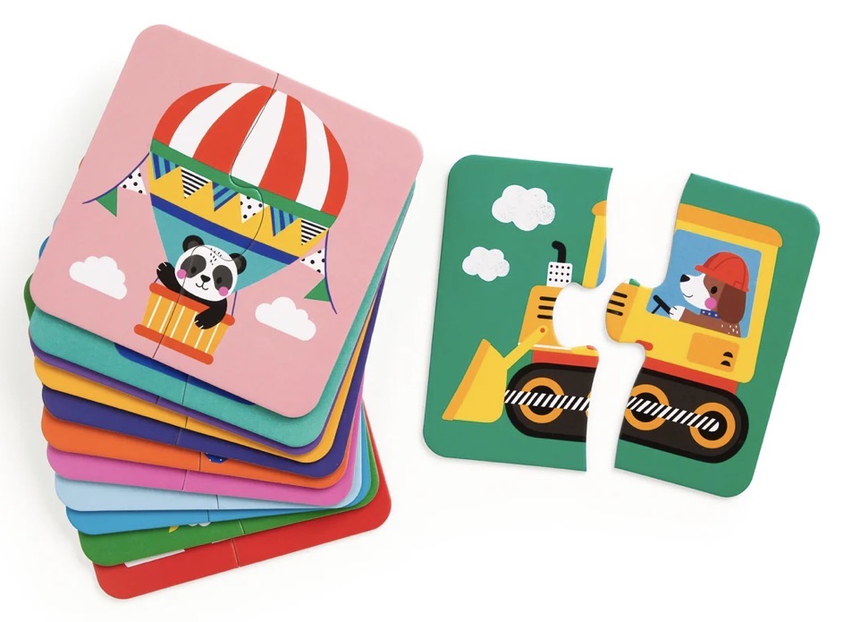 My First Vehicles 2-Piece Match-Up Puzzles — Set of 12
