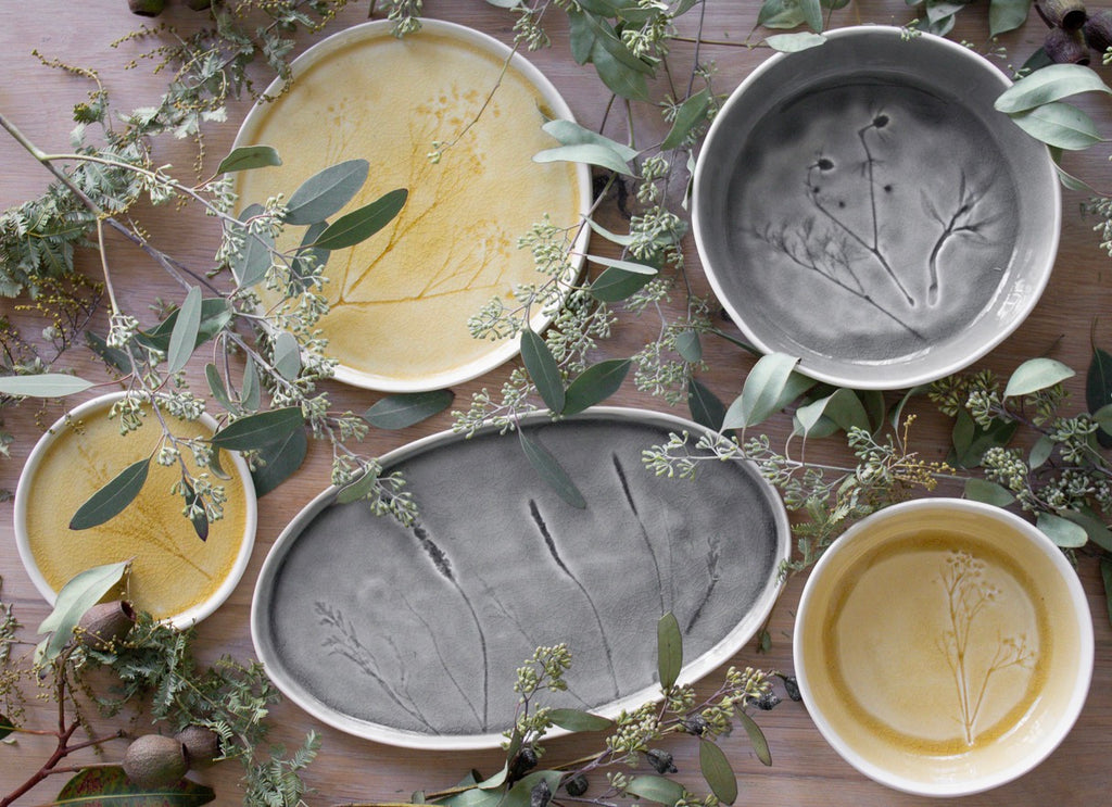 Meadow Yellow Porcelain Dessert Plate — 8 inch