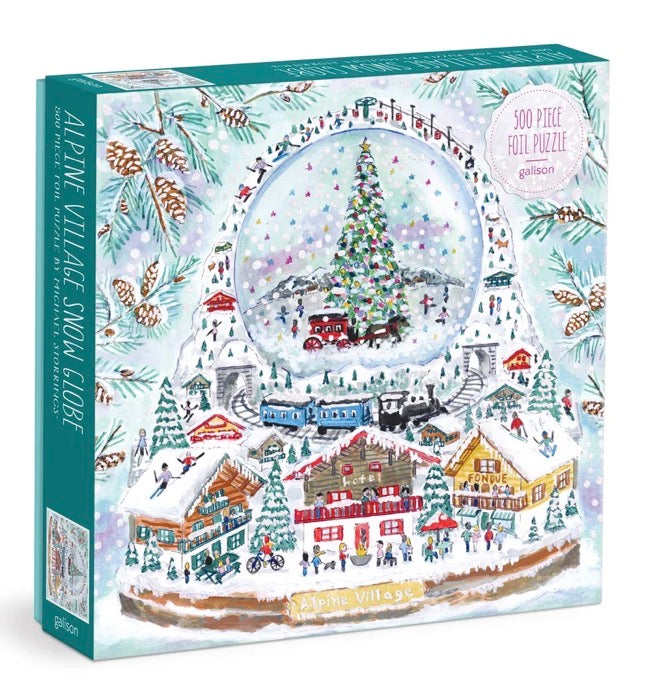 Michael Storrings Alpine Village Snowglobe 500 Piece Foil Puzzle