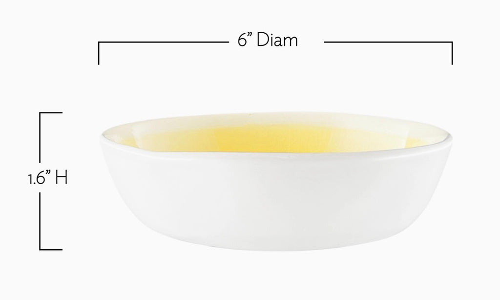 Meadow Yellow Porcelain Small Bowl — 6 inch