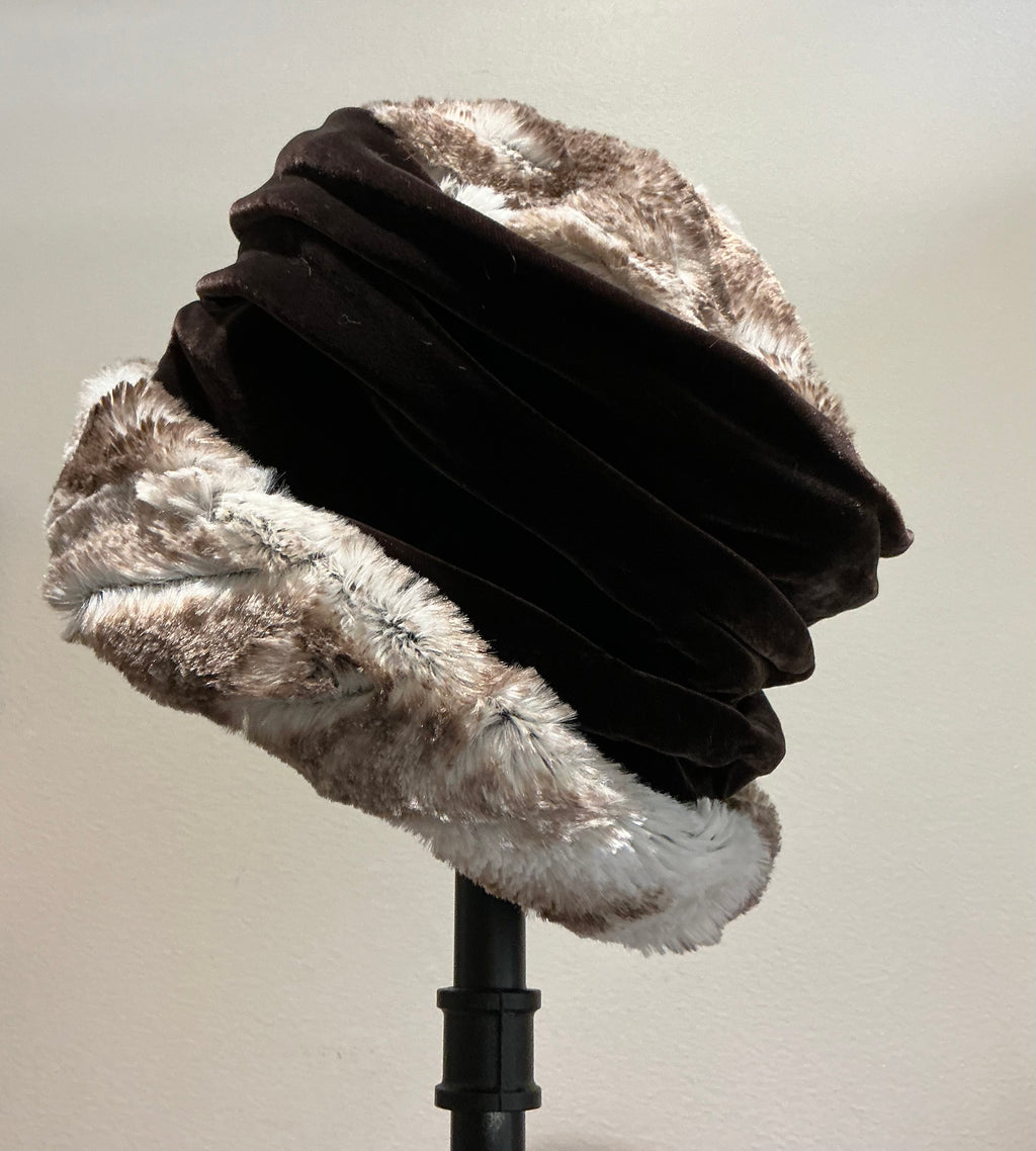 Ana Cloche Hat — Birch Luxury Faux Fur - Medium