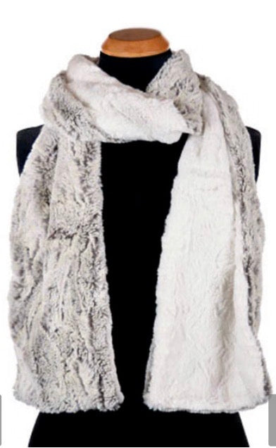 Classic Two-Tone Scarf — Khaki Faux Fur | Standard