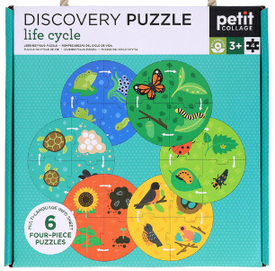 Discovery Puzzle: Life Cycle — Six 4-Piece Puzzles | Petit Collage