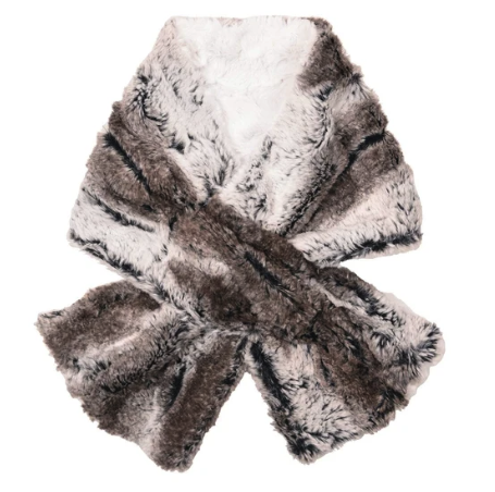 Pull-Thru Scarf — Birch Faux Fur