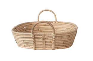 Hand-Woven Rattan Tray with Handles – Natural | Small