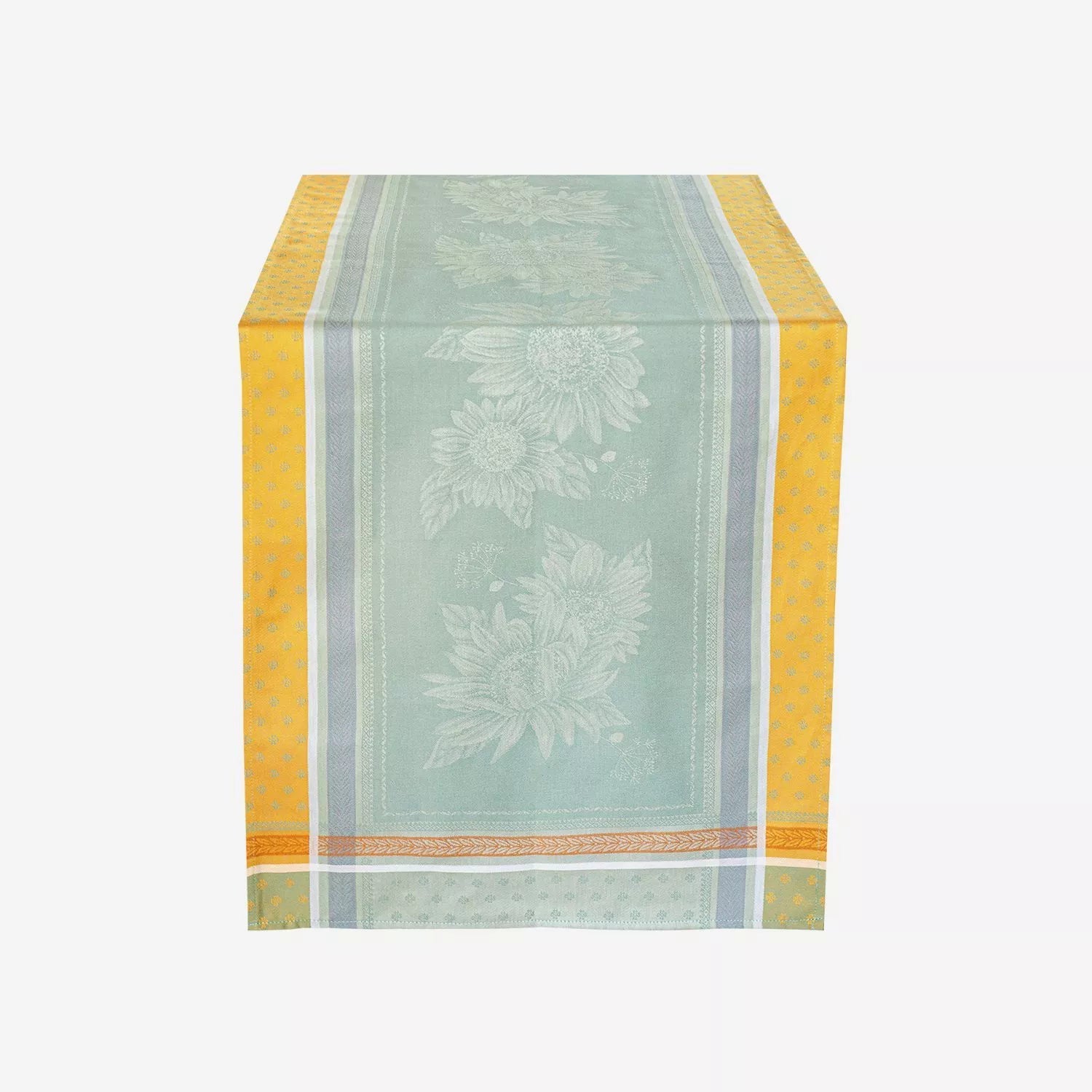 Tissus Toselli Beaulieu Jonquille Azur Table Runner
