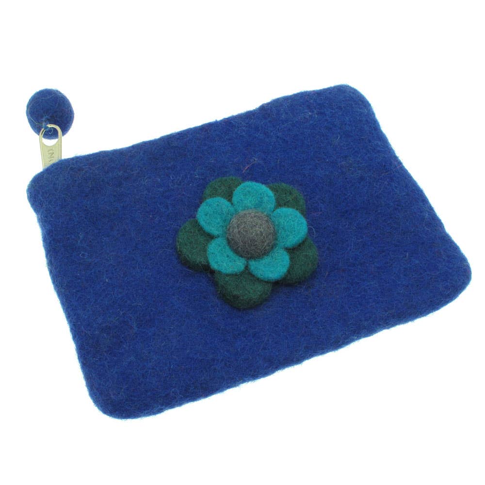Felt Daisy Purse - Handmade Felt Purse - Fair Trade