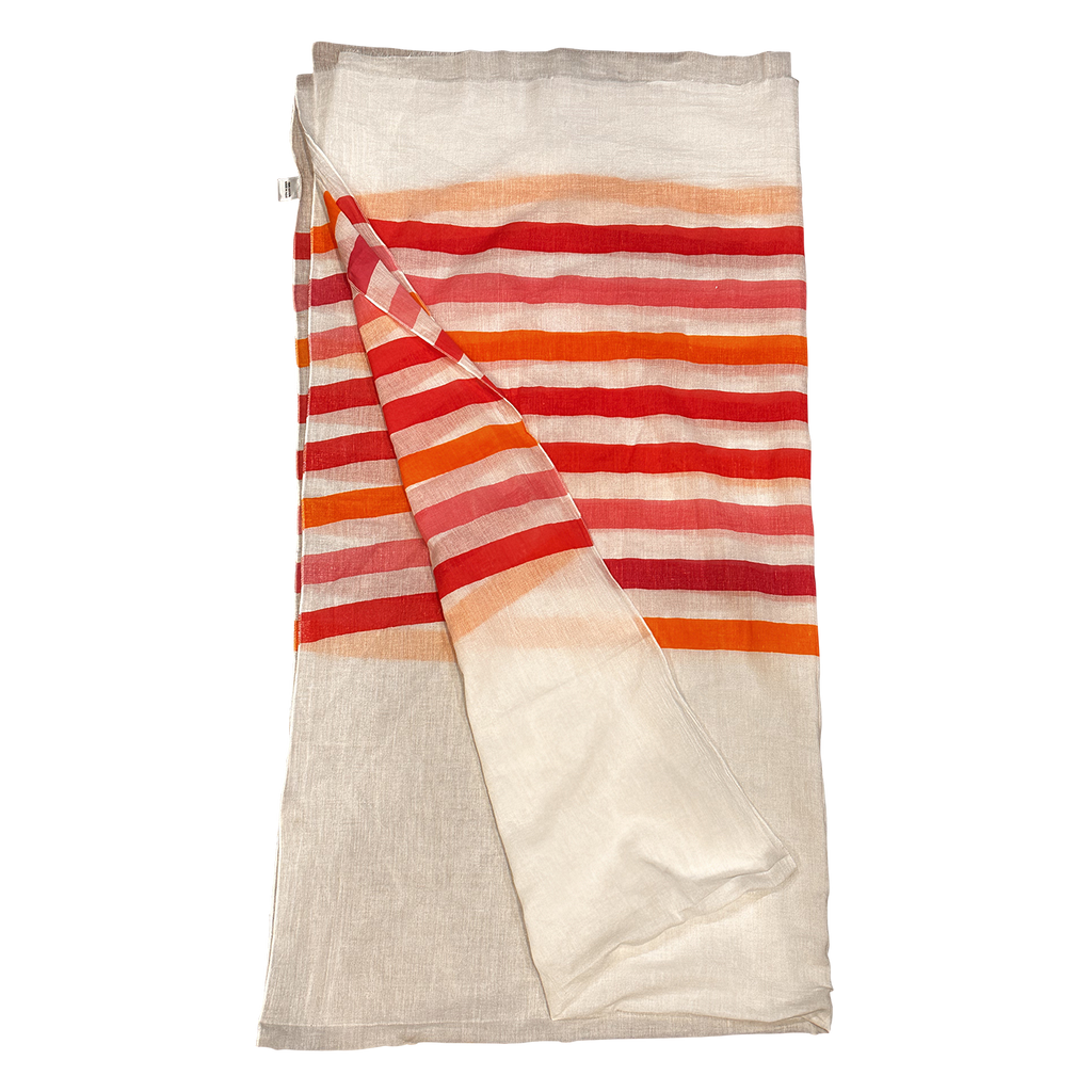 Brilliant Stripes Lightweight Pure Cotton Scarf for Women