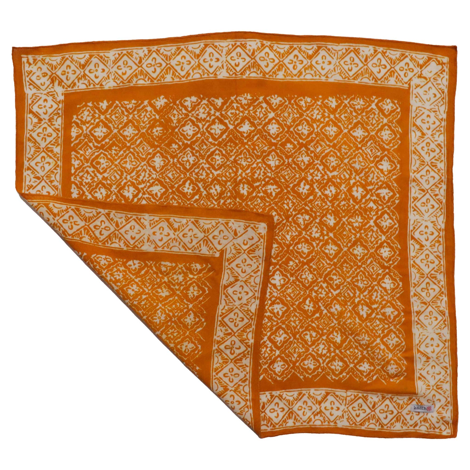 Batik Bandana – Yellow Fall Color | Kamboja Pattern