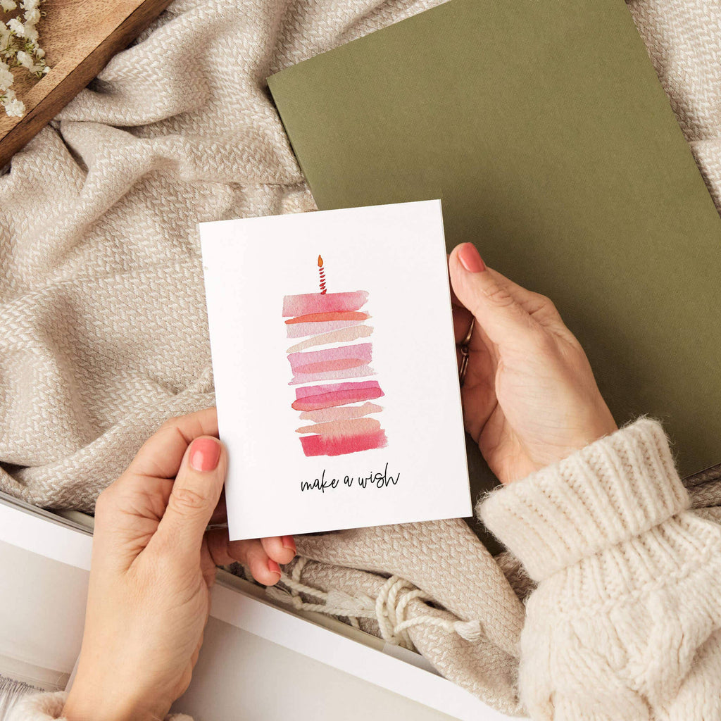 Pink Cake Birthday Card