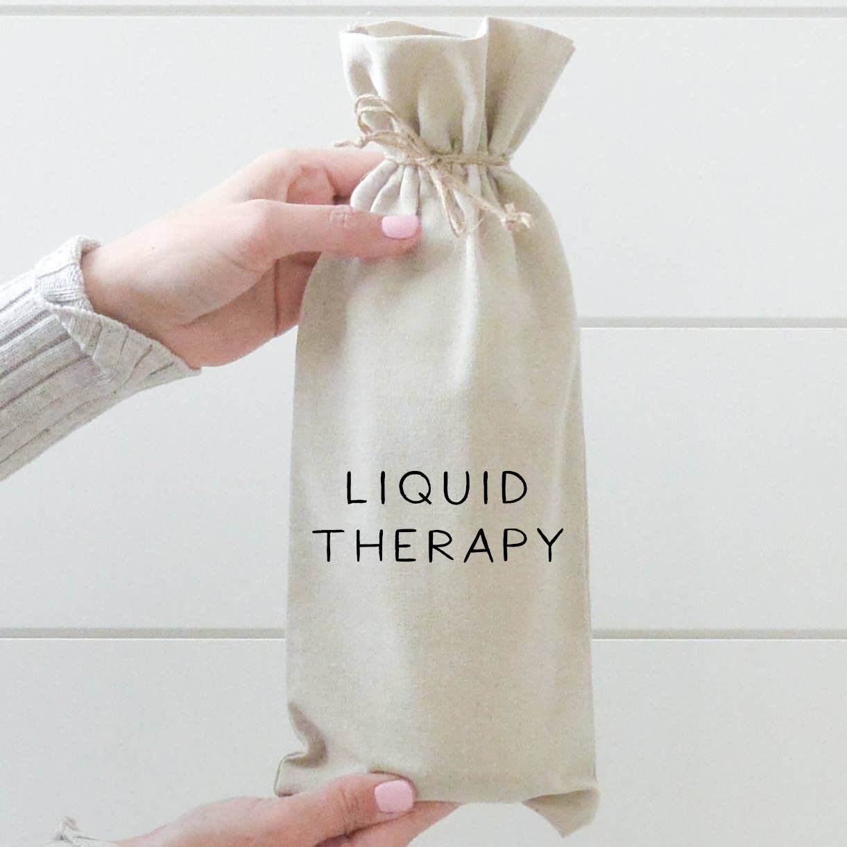 Liquid Therapy Wine Bag: Natural Cotton/Linen